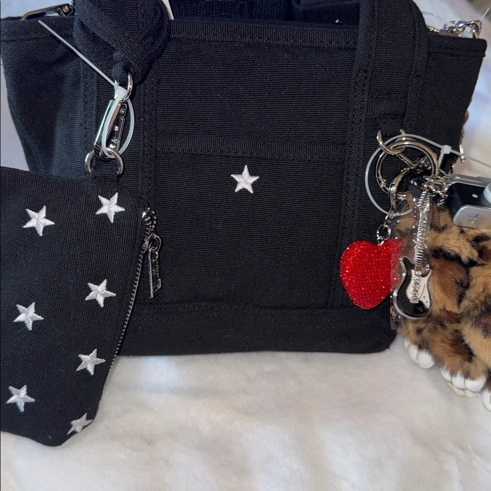 Madden Girl Star Embroidered Mini Tote – Gift & Holiday Ready
